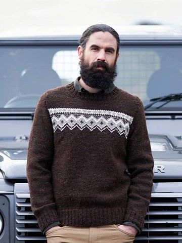 Denton Men's Fair Isle Band Jumper by Sarah Hatton
