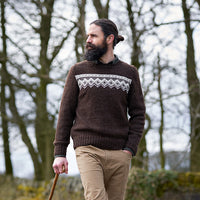 Denton Men's Fair Isle Band Jumper by Sarah Hatton