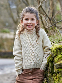 Eavestone Girl's Cabled Jumper by Sarah Hatton