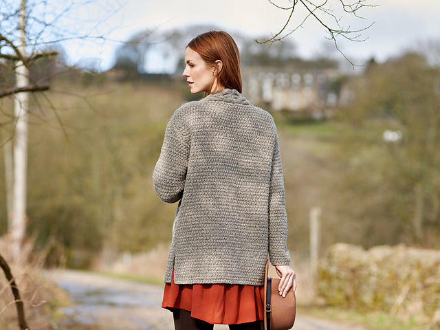 Galphay Ladies Cabled Coatigan by Sarah Hatton