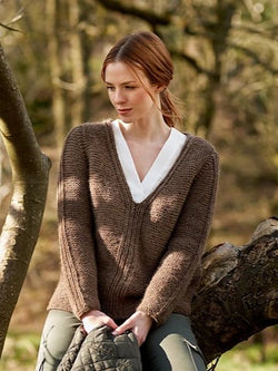 Hazelwood Ladies Garter Stitch Jumper by Sarah Hatton