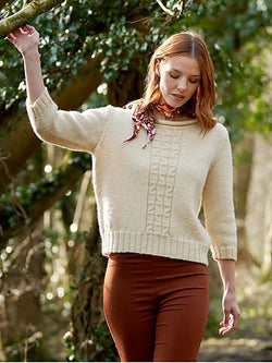 Newsholme Ladies Cropped Sleeve Jumper by Sarah Hatton