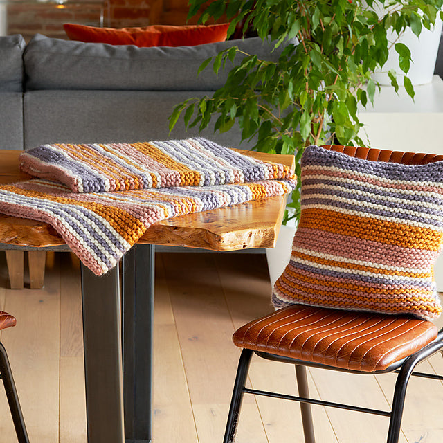 Zuma Beginner Striped Blanket & Cushion Set by Chloe Elizabeth Birch