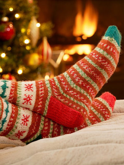WYS Gretel Christmas Motif Knitted Socks by Winwick Mum