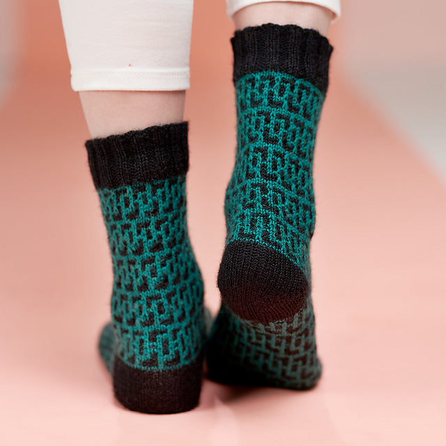 Maze Hand Knit Sock by Winwick Mum