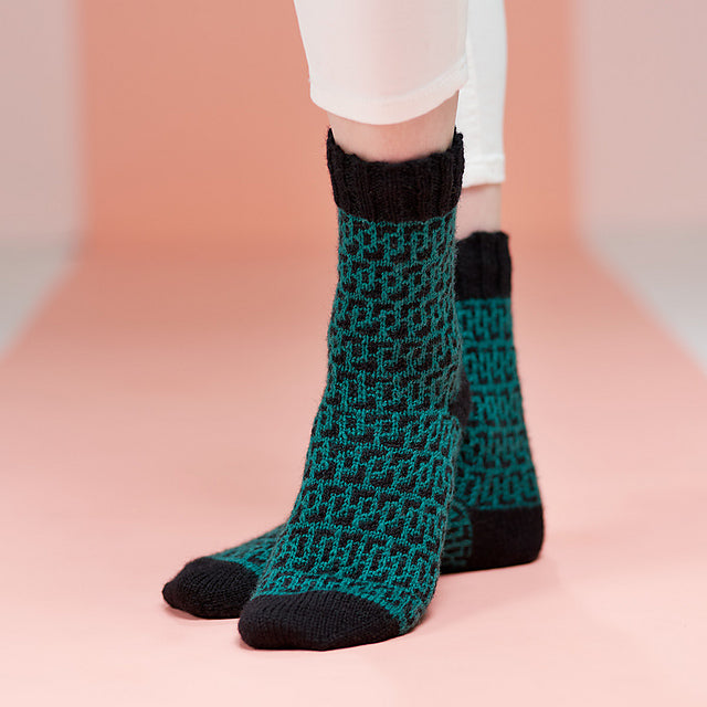 Maze Hand Knit Sock by Winwick Mum