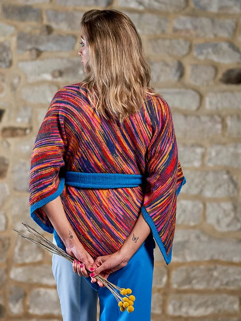 Cloud Belted Shawl with Ribbed Borders by Zandra Rhodes