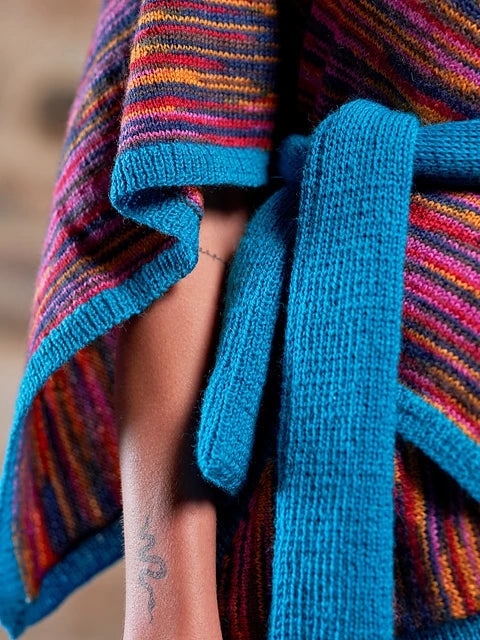 Cloud Belted Shawl with Ribbed Borders by Zandra Rhodes