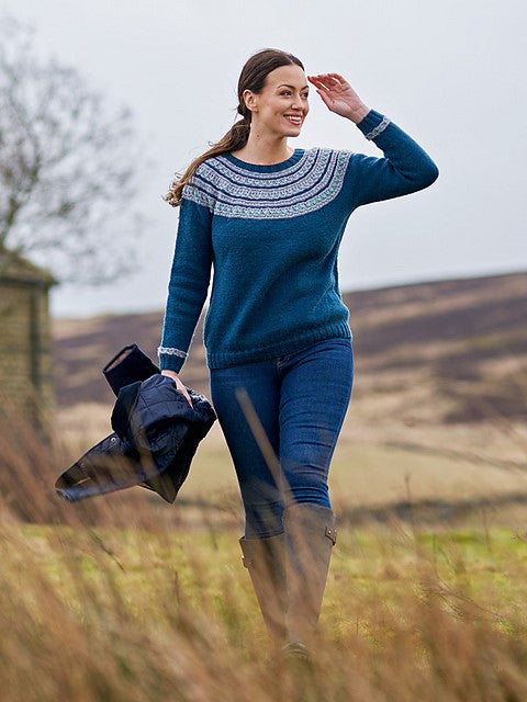 Adele Women's Slipstitch Yoke Jumper by Sarah Hatton