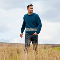 Frasier Men's Fair Isle Band Jumper by Sarah Hatton