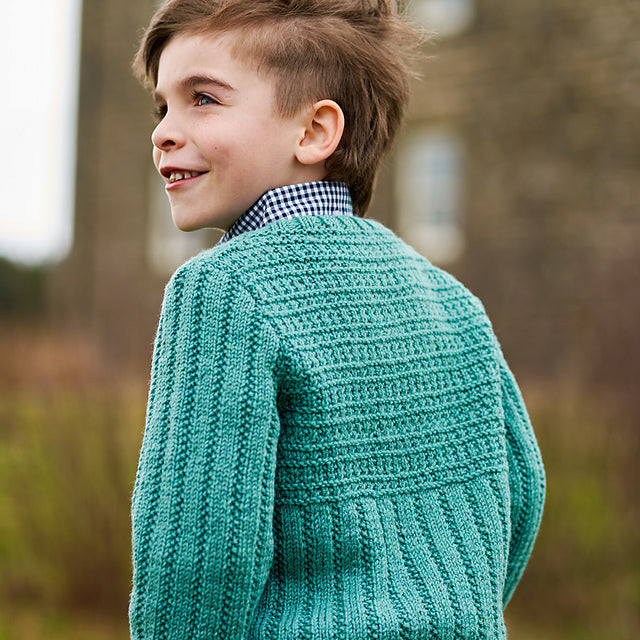 Maxwell Boy's Textured Gansey by Sarah Hatton
