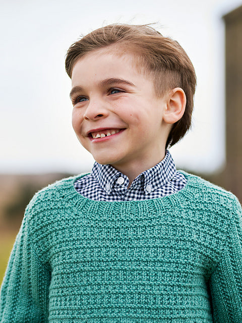 Maxwell Boy's Textured Gansey by Sarah Hatton
