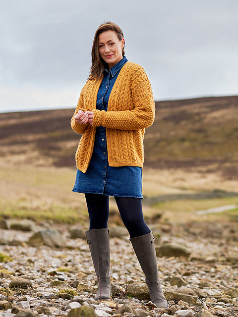 Nessa Women's Cabled Coatigan by Sarah Hatton