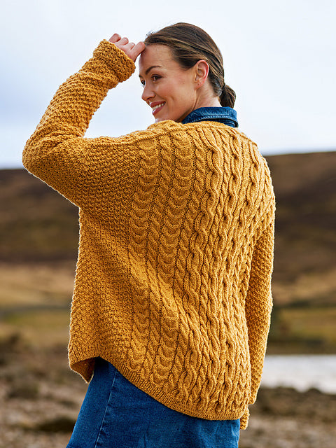 Nessa Women's Cabled Coatigan by Sarah Hatton