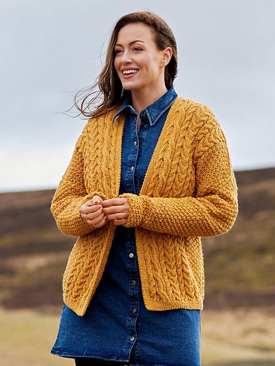 Nessa Women's Cabled Coatigan by Sarah Hatton