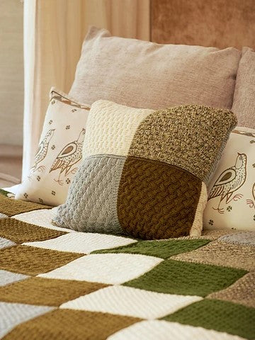 Glenn Patchwork Blanket & Cushion by Jenny Watson