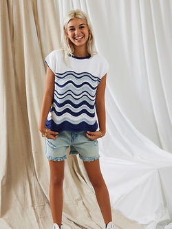 Wind and Waves Top by Yonca Ozbelli