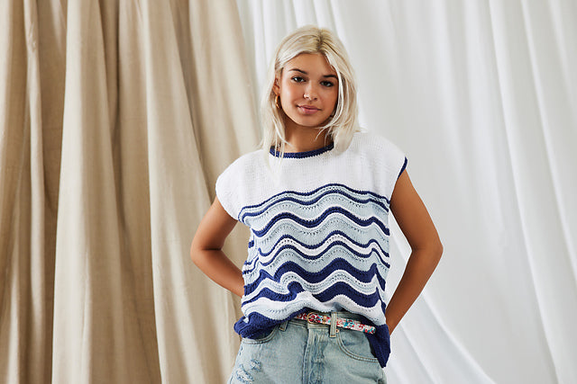 Wind and Waves Top by Yonca Ozbelli