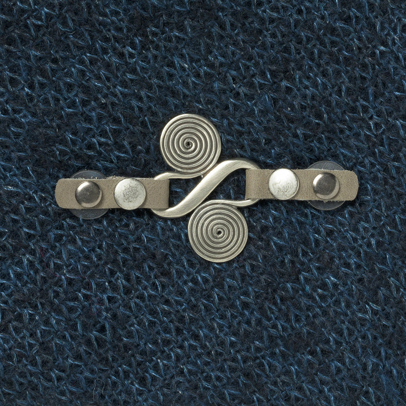 JUL Designs Women's Wealth White Brass Screw-in Snap Closure, Pewter