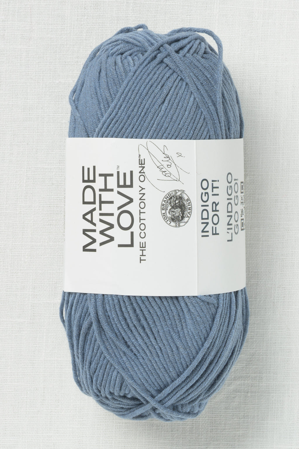 Lion Brand Made With Love The Cottony One 110BN Indigo For It