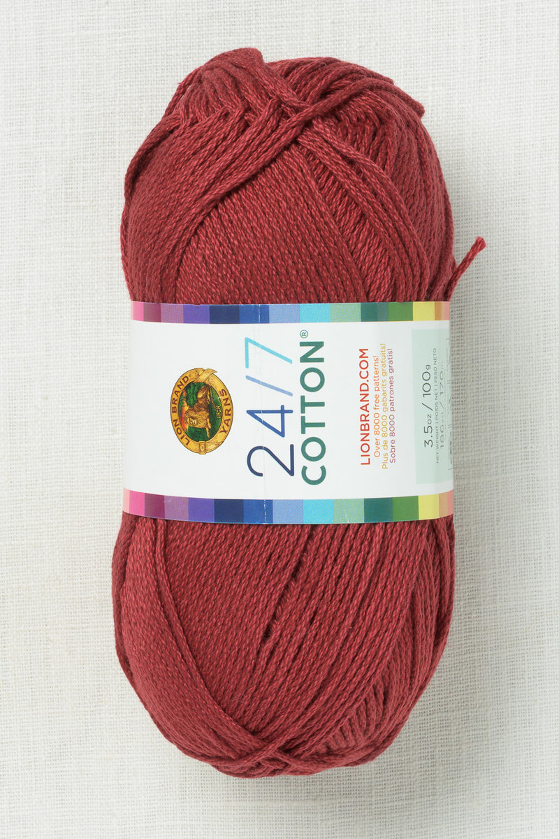Lion Brand 24/7 Cotton 148AI Burgundy