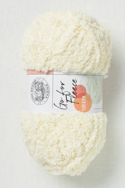 Lion Brand Go For Fleece Sherpa 098D Cream