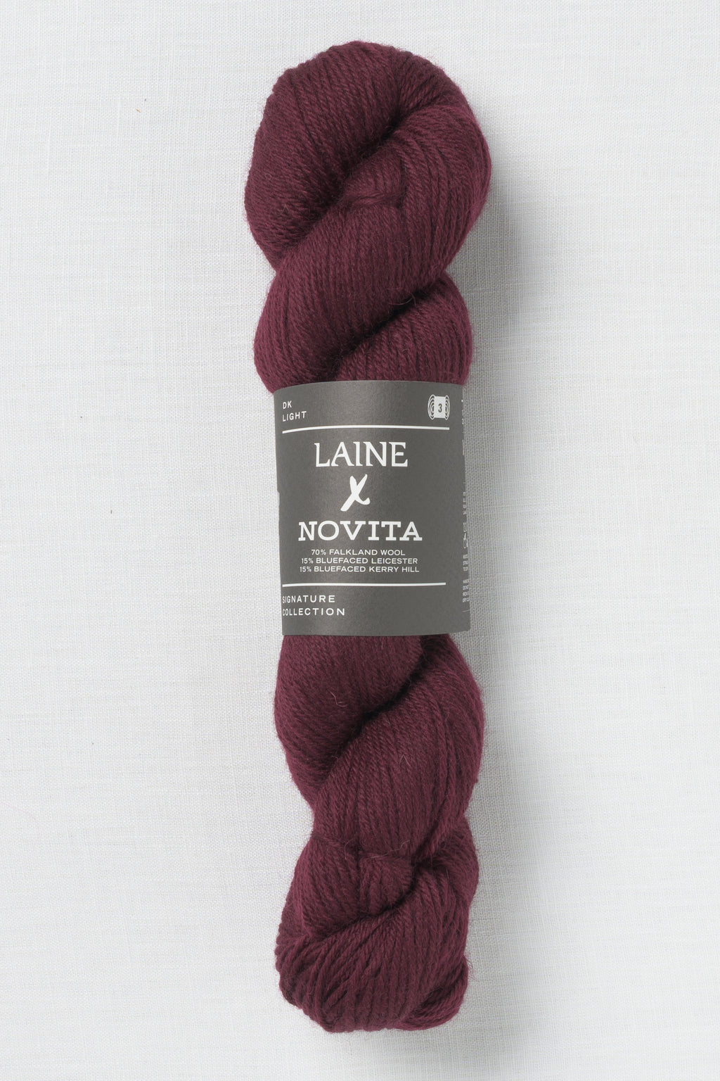 Laine X Novita DK 7821 Deep Burgundy
