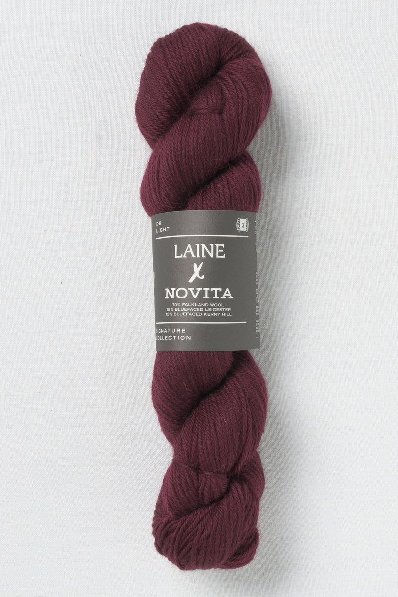 Laine X Novita DK 7821 Deep Burgundy