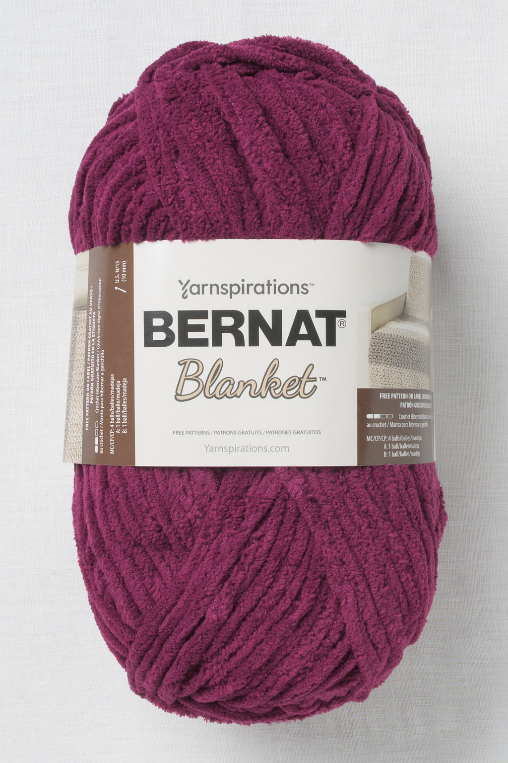 Bernat Blanket Burgundy Plum