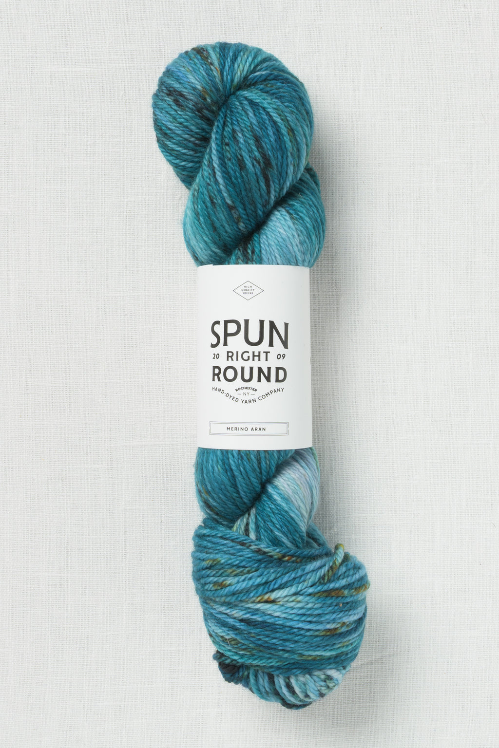Spun Right Round Merino Aran Lagoon