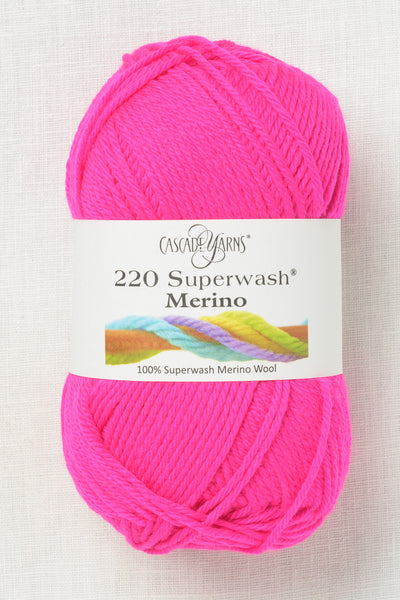 Cascade 220 Superwash Merino 137 Highlighter Pink