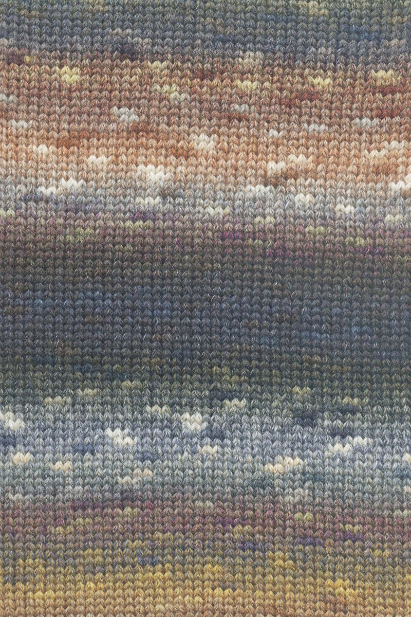 Lang Yarns Magnolia 8 Cognac Jeans Petrol swatch