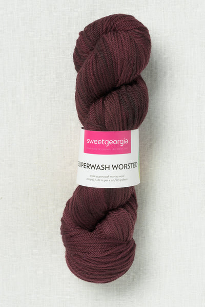 Sweet Georgia Superwash Worsted Black Plum