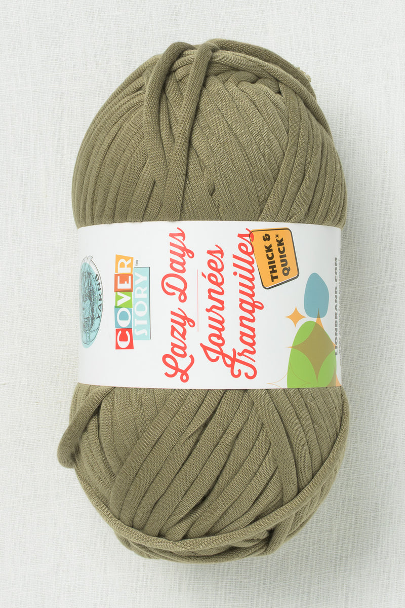 Lion Brand Cover Story Lazy Days Thick & Quick 172T Olive