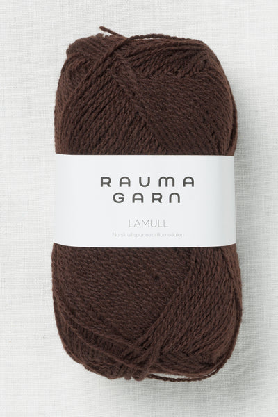 Rauma 2-Ply Lamullgarn 422 Dark Brown