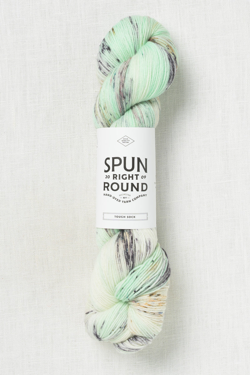 Spun Right Round Tough Sock Mint Chip