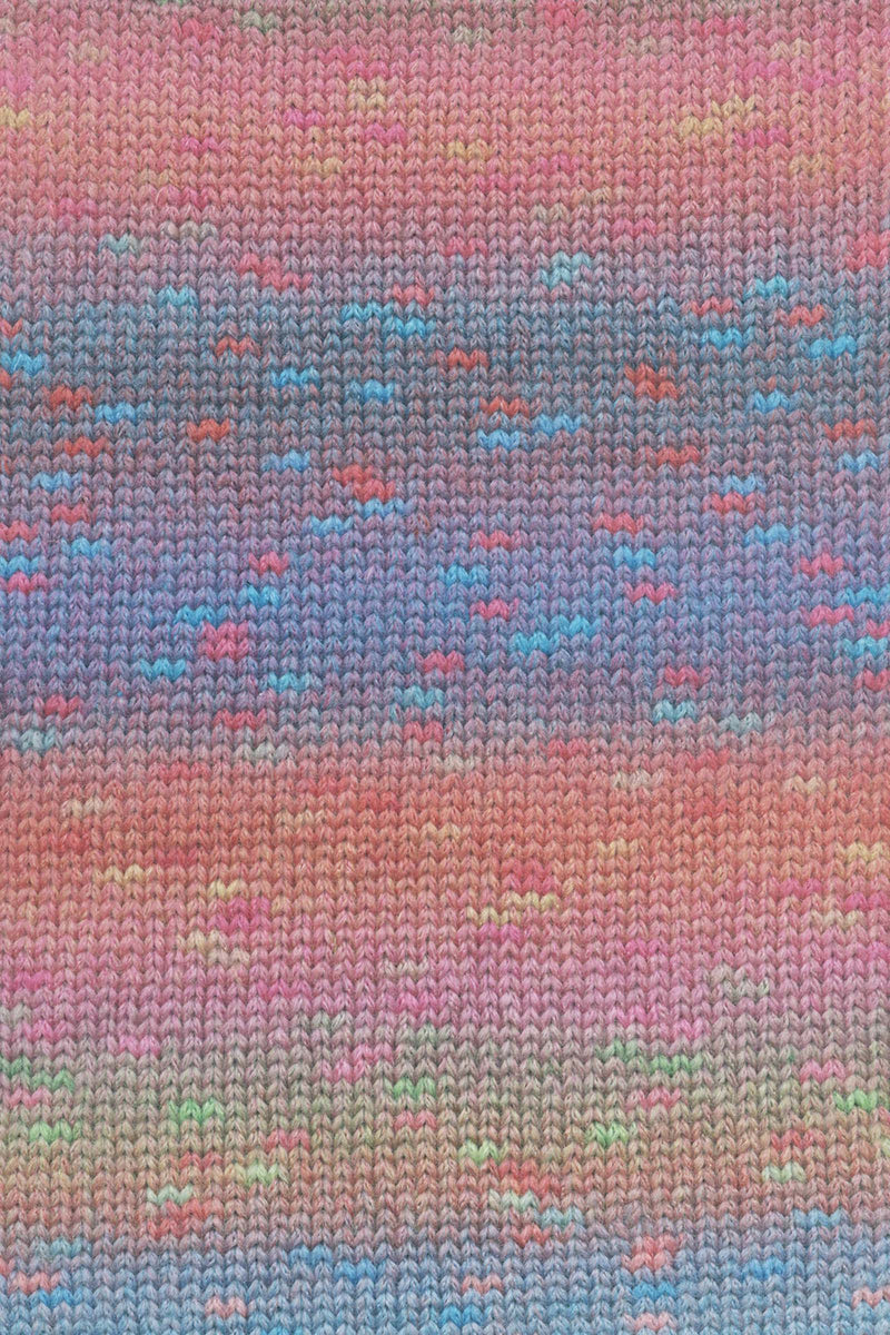 Lang Yarns Magnolia 14 Pink Orange Blue swatch