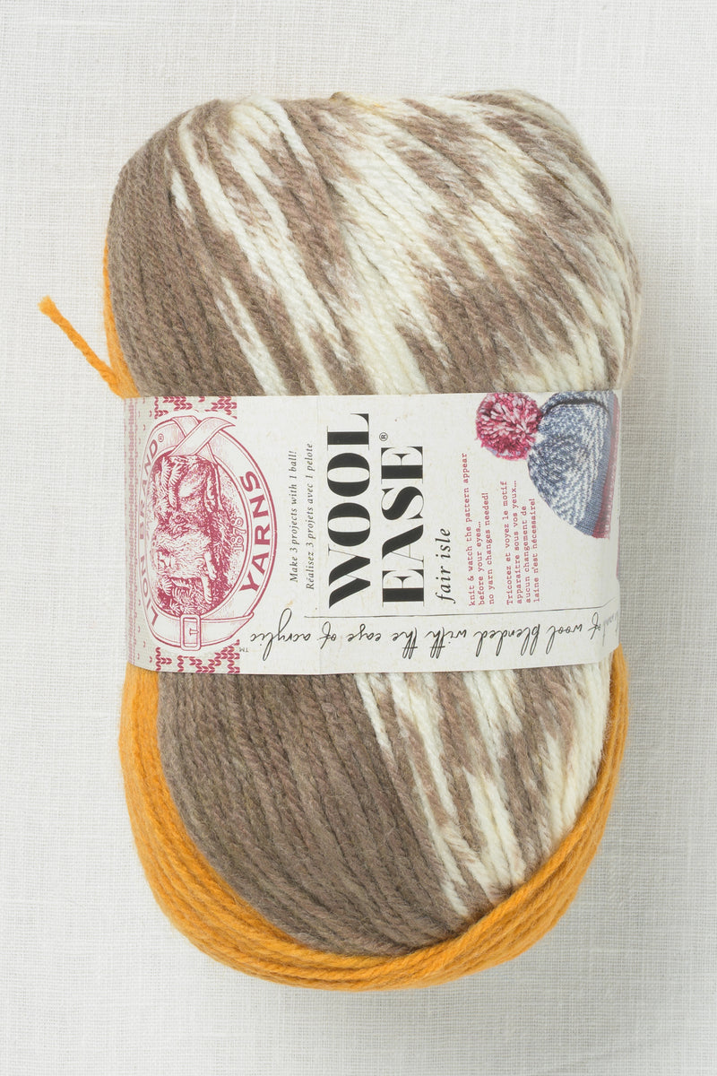 Lion Brand Wool Ease Fair Isle 212AM Golden Taupe