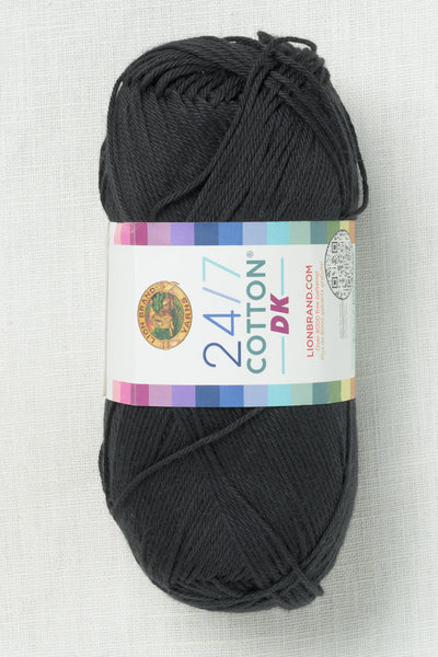 Lion Brand 24/7 Cotton DK 153AG Caviar