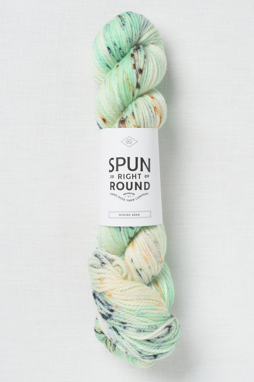 Spun Right Round Merino Aran Mint Chip