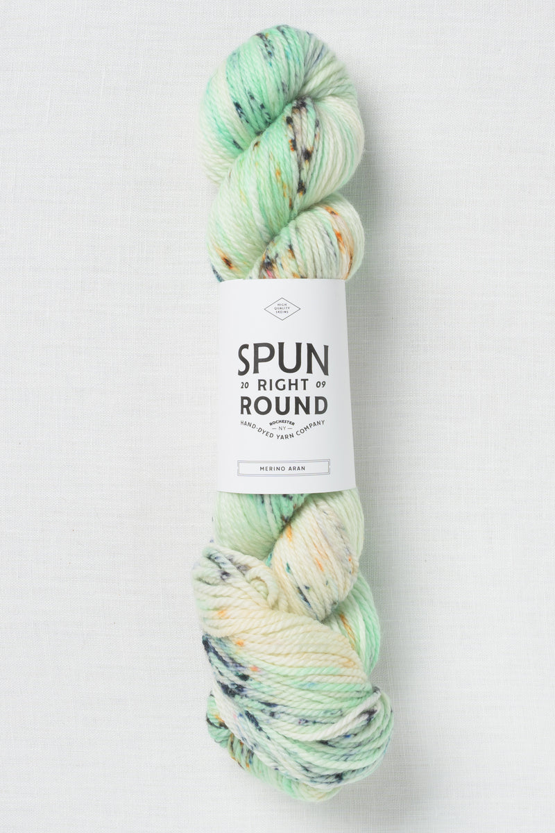 Spun Right Round Merino Aran Mint Chip