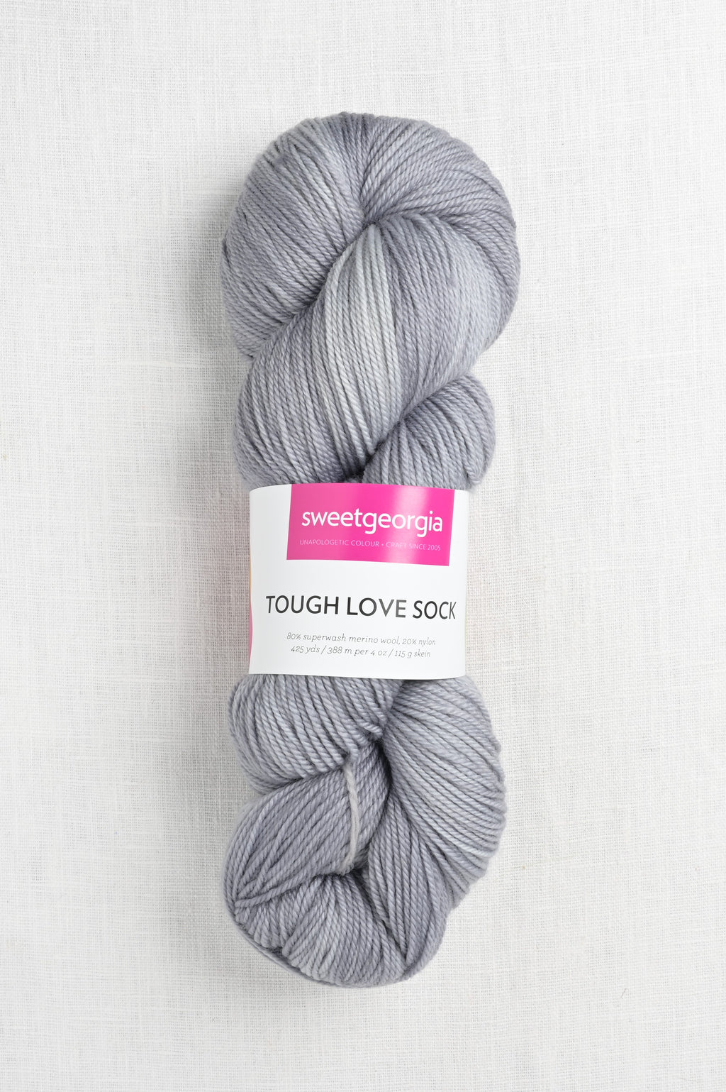 Sweet Georgia Tough Love Sock Silver