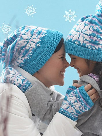 Snowflake Hat and Mittens by Patons