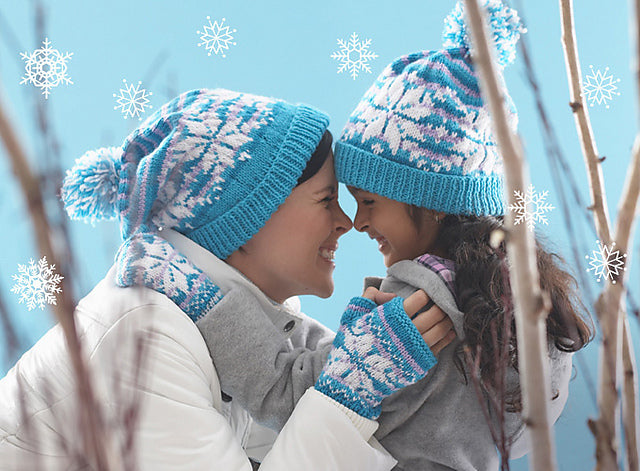 Snowflake Hat and Mittens by Patons