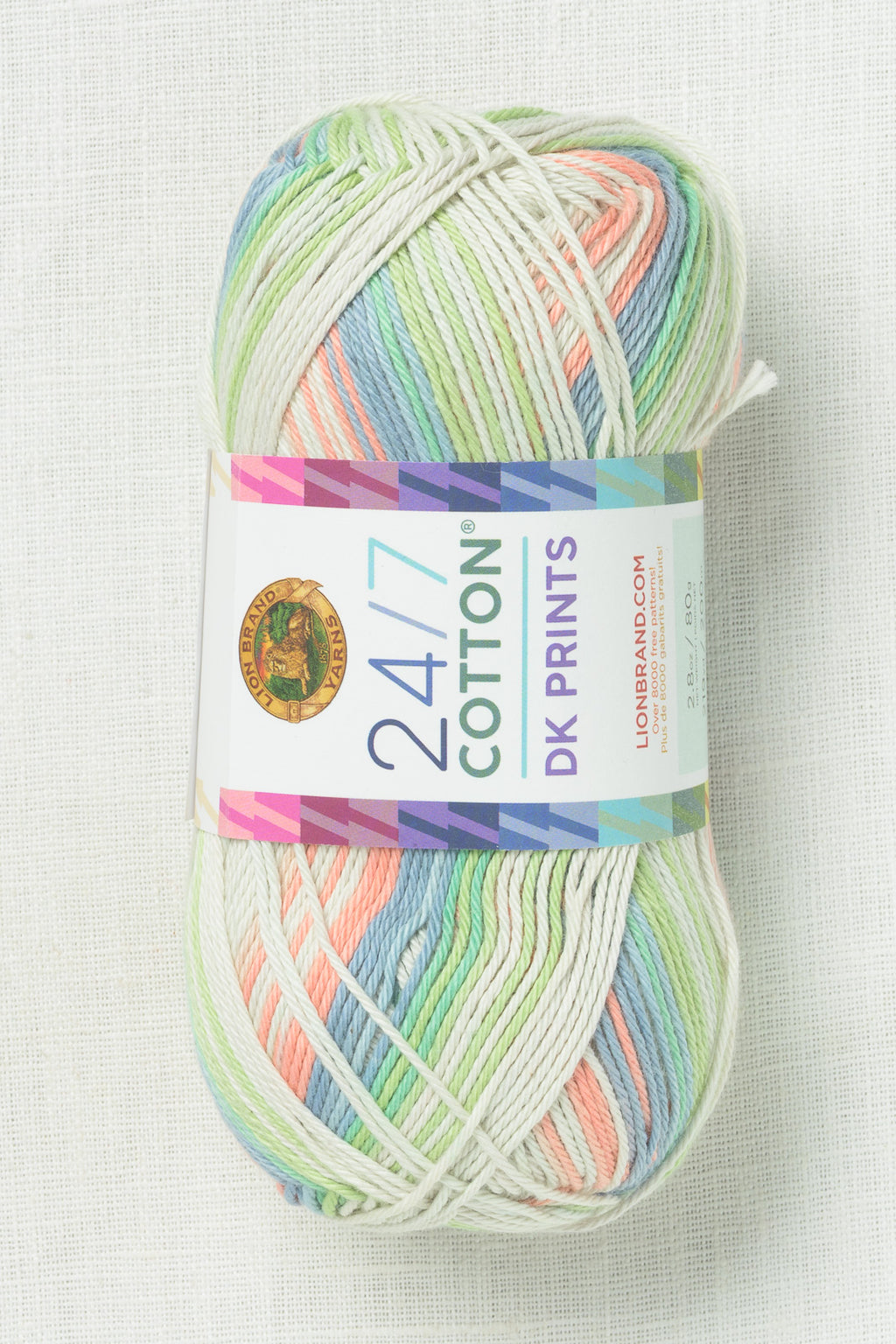 Lion Brand 24/7 Cotton DK Prints 500Y Cool Breeze