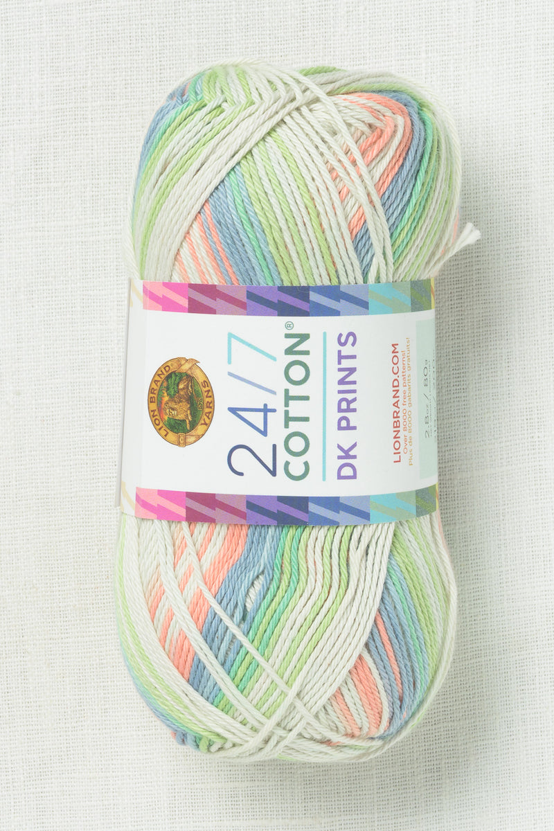 Lion Brand 24/7 Cotton DK Prints 500Y Cool Breeze