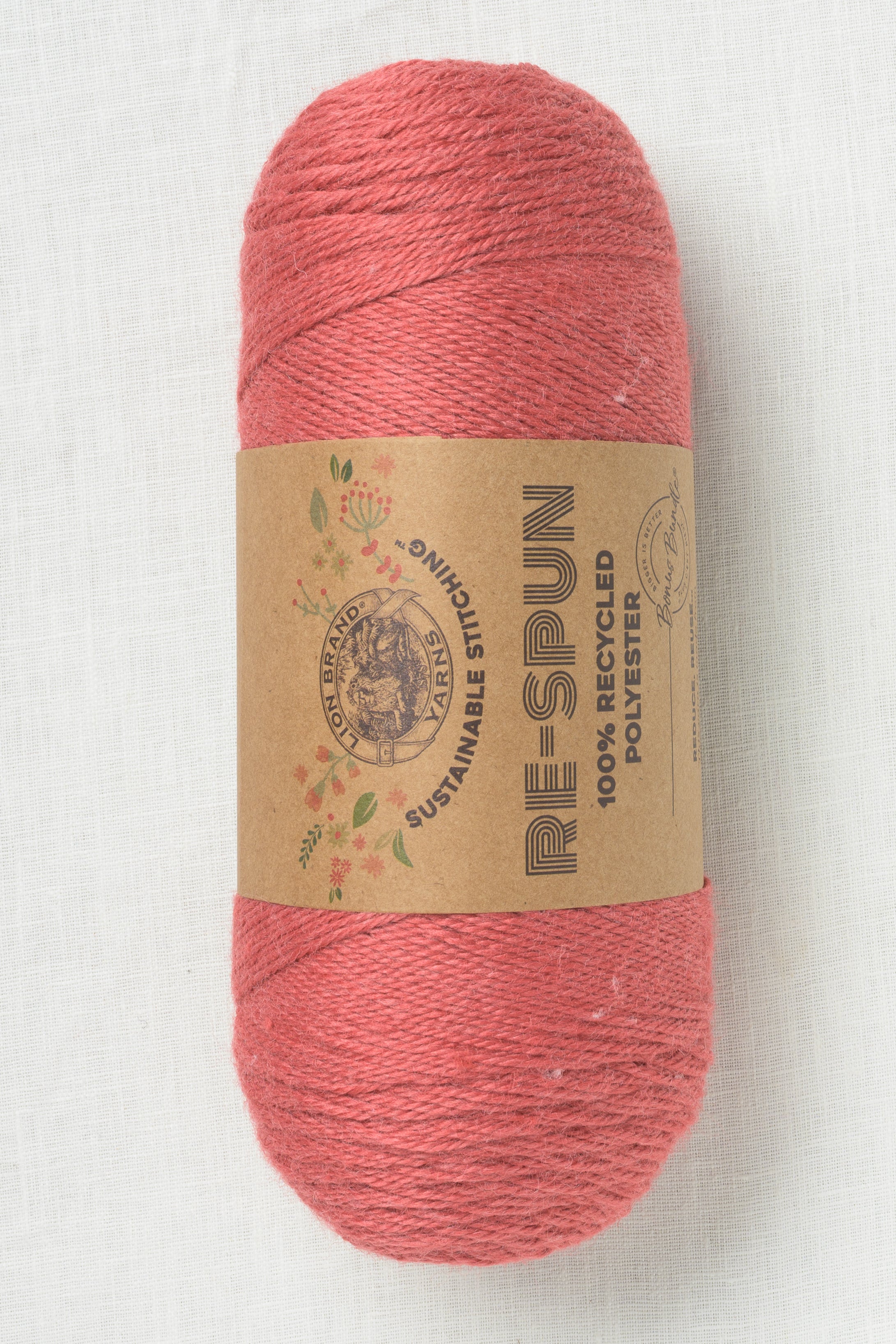 Lion Brand Yarn Re-Up Bonus Bundle Garn – 70% Recycelte Baumwolle, 30% Recyceltes Polyester, 600m, CYC #4