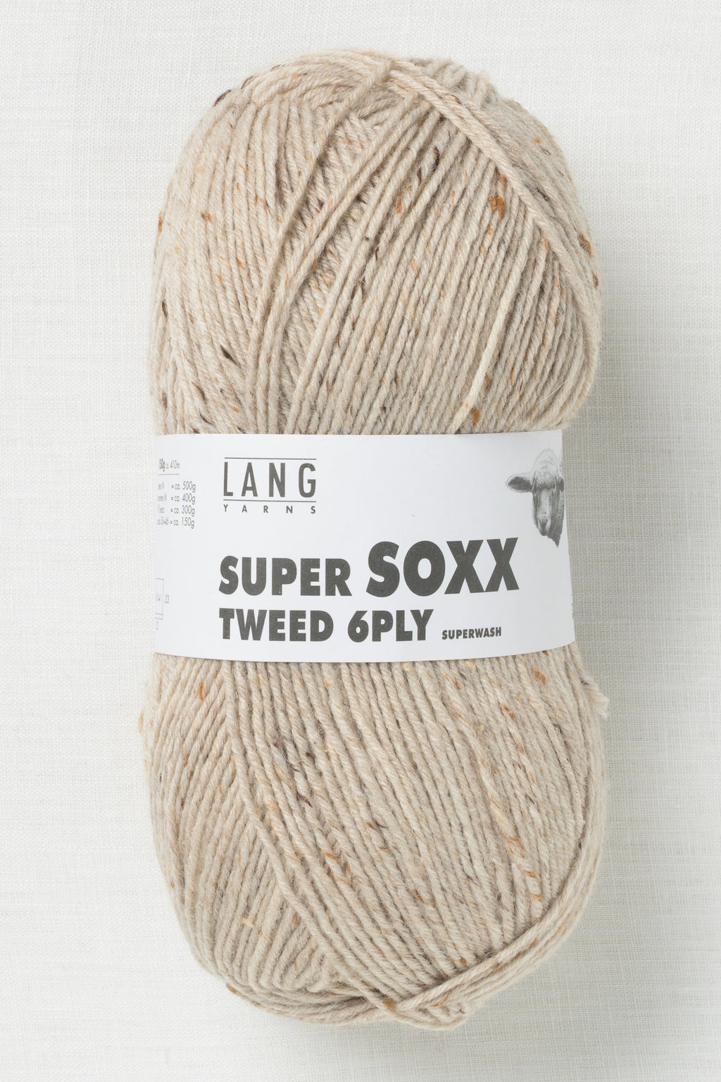 Lang Yarns Super Soxx Tweed 6 Ply 26 Beige