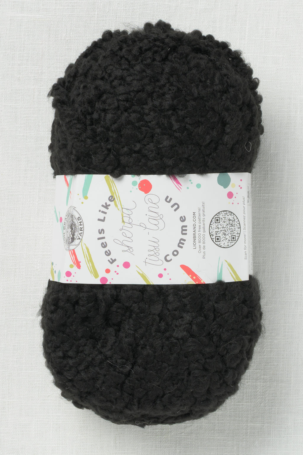 Lion Brand Feels Like Sherpa 153B Onyx