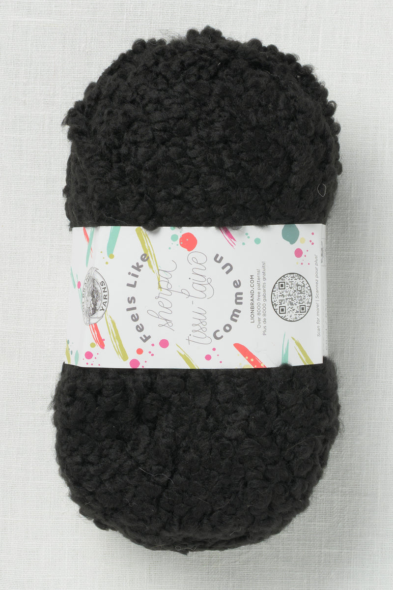 Lion Brand Feels Like Sherpa 153B Onyx